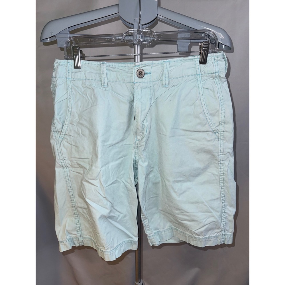 American Eagle Outfitters Classic Shorts Mens 30 Light Blue Mint Cotton Twill